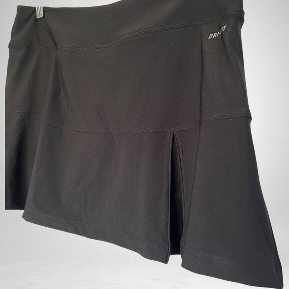 Nike pleated tennis Skirt black golf skirt built in shorts medium drifit - Picture 4 of 7